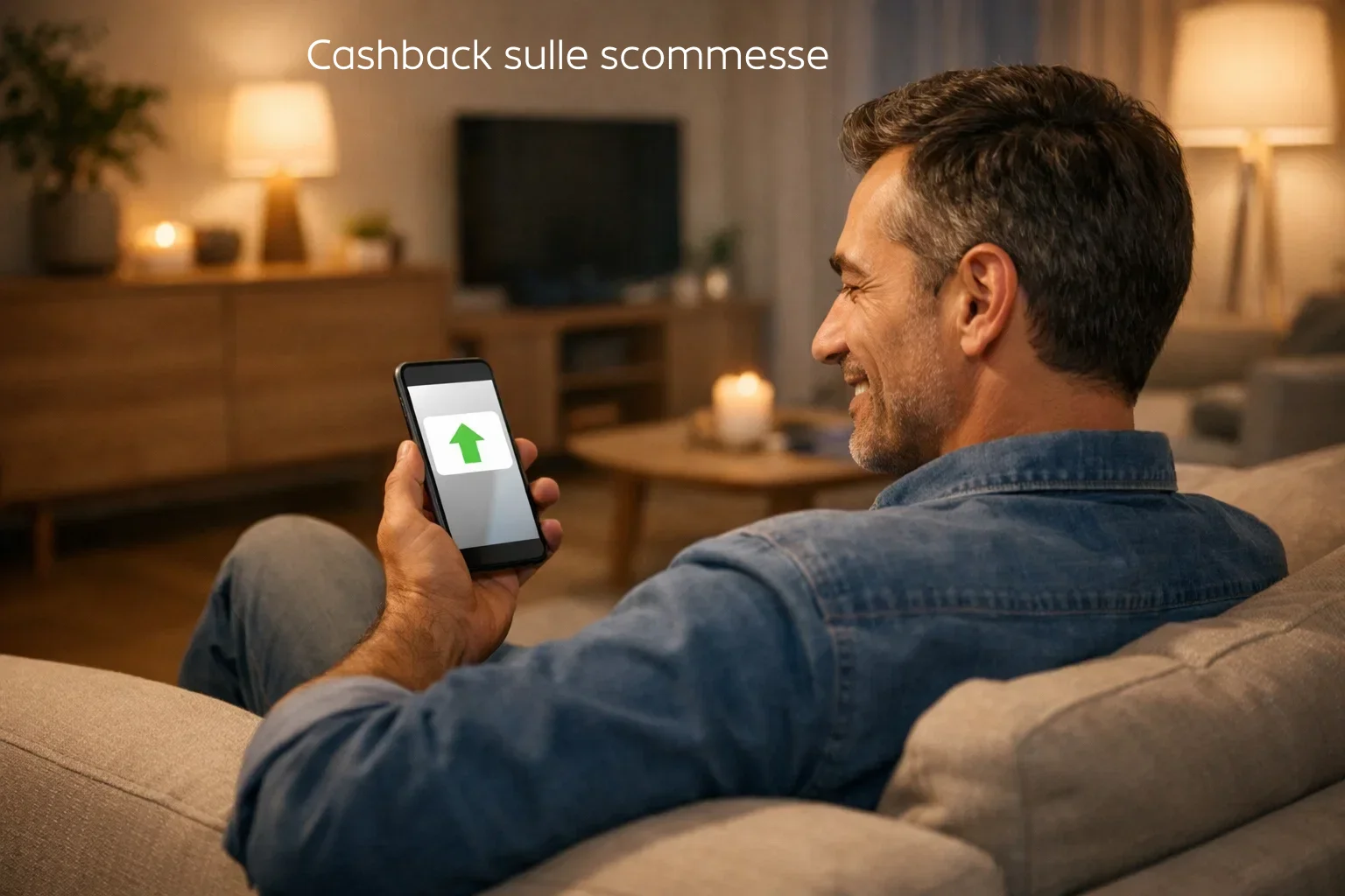 Persona soddisfatta riceve rimborso su smartphone